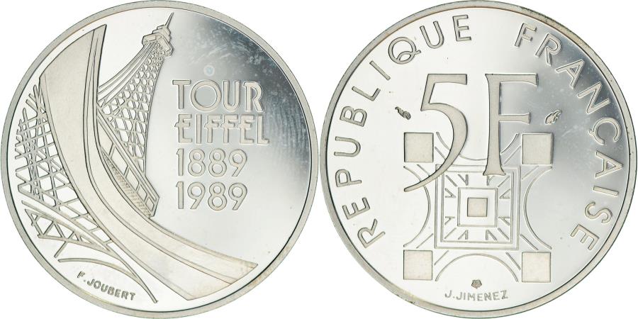 5 francs eiffel 1989